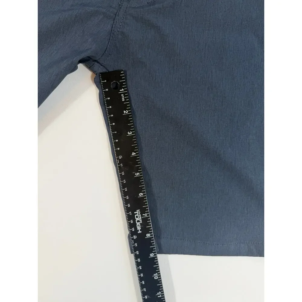 Kenneth Cole New York Men's Stretch Shorts Size 30 Slate Blue Tech Flat Front